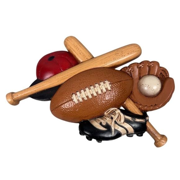Burwood Other - Burwood Vintage Sports Wall Plaque Kids Room Decor Football Baseball